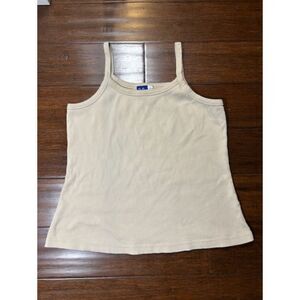 Venezia vintage tank top shirt - tan cream - women's size 18/20
